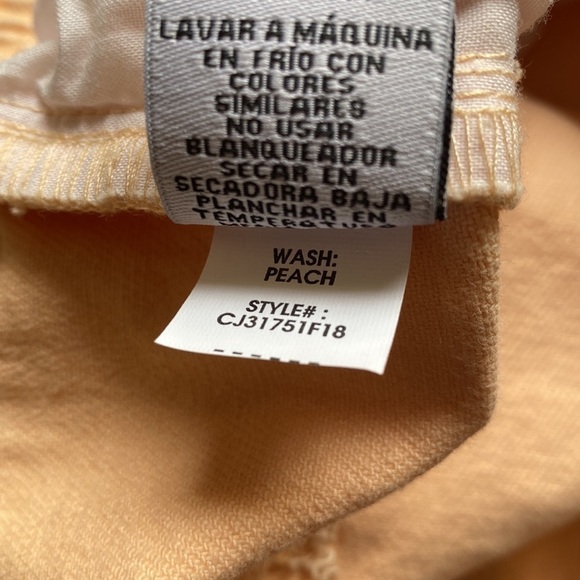 Celebrity Pink Denim Shorts Womens XXL raw hem High rise Peach Beach Loungewear - Picture 7 of 7